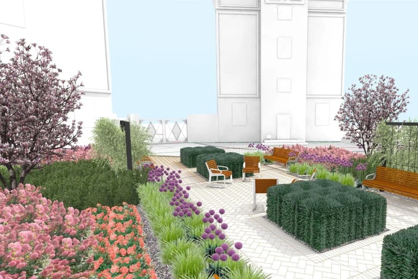 Zielony zakątek w centrum miasta Zielony zakątek w centrum miasta