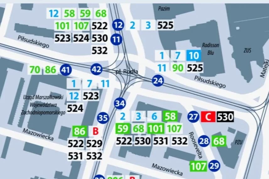 W sobotę zmiany na placu Rodła W związku z wdrożeniem stałej organizacji ruchu w rejonie pl. Rodła w sobotę, 23 marca (dla linii nocnych od nocy 23/24.03.2024) wprowadzone zostaną zmiany w kursowaniu linii autobusowych