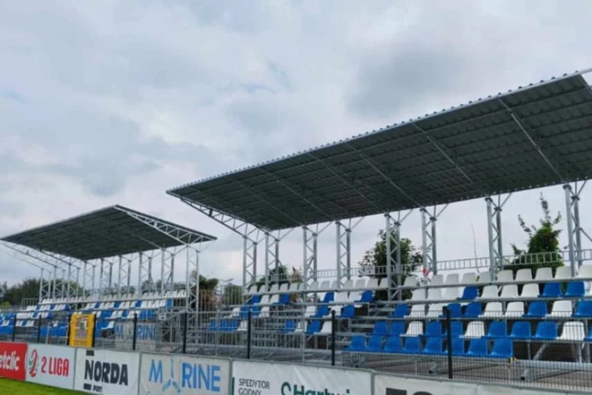 Ekran LED dla Świtu Skolwin Stadion Świtu Skolwin przy ul. Stołczyńskiej 104 w Szczecinie