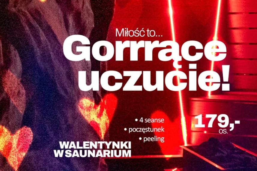 Fabryka Wody. Gorące walentynki w saunarium 14 lutego 2025 r., w godzinach 19:00 – 23:00, nasze saunarium zamieni się w miejsce pełne ciepła, aromatycznych doznań i romantycznych chwil.