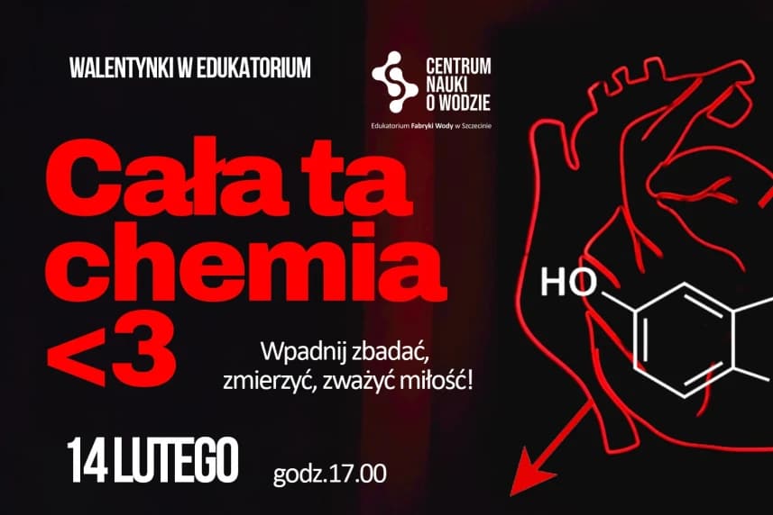 Miłość to czysta chemia… dosłownie! Czy miłość to sprawa serca… czy może mózgu? A czy da się zmierzyć lub zważyć uczucia? Odpowiedzi szukajcie w Edukatorium – Centrum Nauki o wodzie Fabryki Wody, gdzie Walentynki będą pełne naukowych wrażeń!