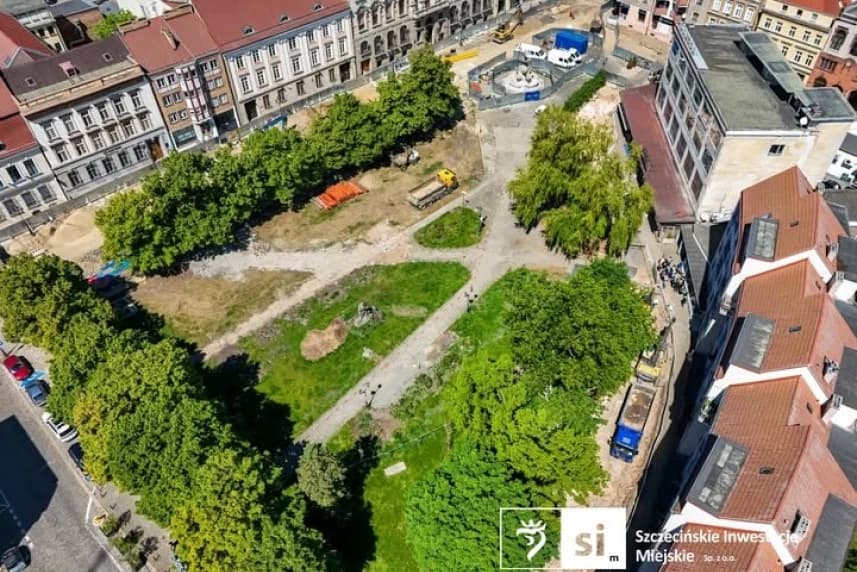 Wznawiamy prace na placu Orła Białego Plac Orła Białego w Szczecinie.