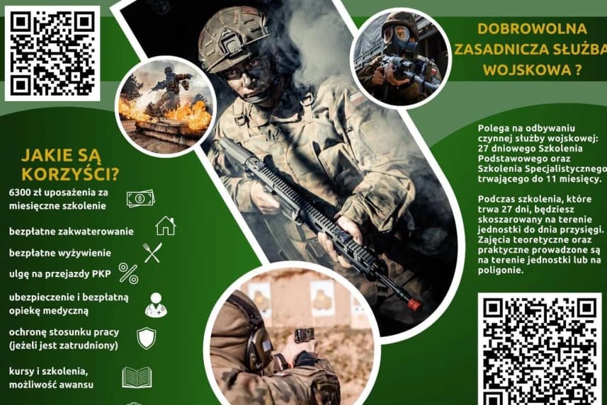 Zostań żołnierzem. Dołącz do dobrowolnej zasadniczej służby wojskowej Zostań żołnierzem. Dołącz do dobrowolnej zasadniczej służby wojskowej