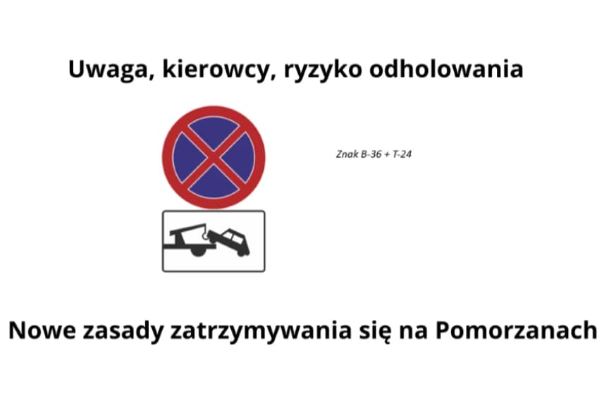 Nowe zasady zatrzymywania się na Pomorzanach.  Uwaga, kierowcy, ryzyko odholowania Nowe zasady zatrzymywania się na Pomorzanach.  Uwaga, kierowcy, ryzyko odholowania