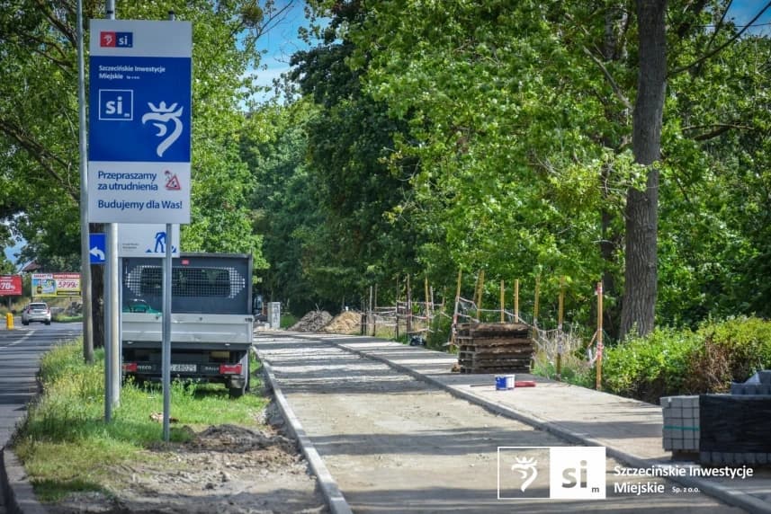 Ścieżka rowerowa na Bogumińskiej. Wieści z budowy #3 Budowa ścieżki rowerowej na  Bogumińskiej.