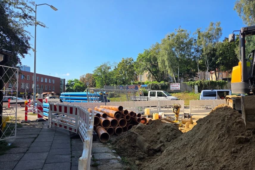 Prace i utrudnienia na Niebuszewie Prace na ulicy Kadłubka na Niebuszewie.