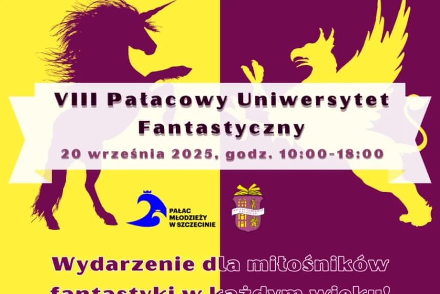 VIII Pałacowy Uniwersytet Fantastyczny – konwent fantastyki VIII Pałacowy Uniwersytet Fantastyczny. Grafika informacyjna