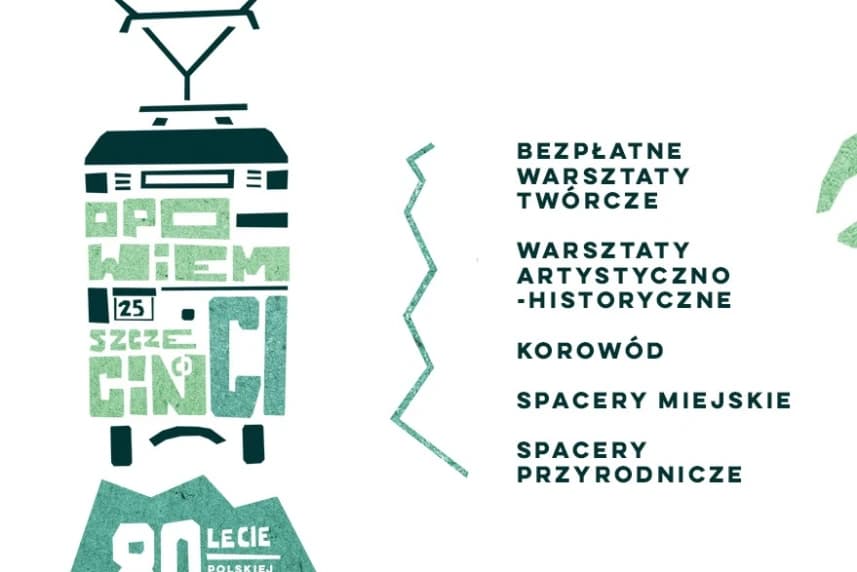 „Opowiem Ci Szczecin...” 80-lecie polskiej historii Szczecina „Opowiem Ci Szczecin...” 80-lecie polskiej historii Szczecina. Grafika informacyjna