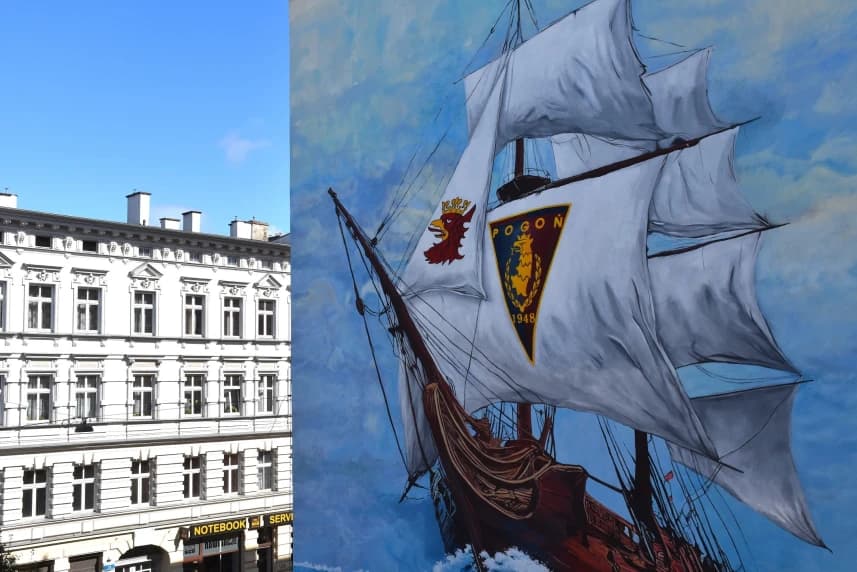 Pierwszy mural dedykowany Dumie Pomorza gotowy Mural Pogoni Szczecin