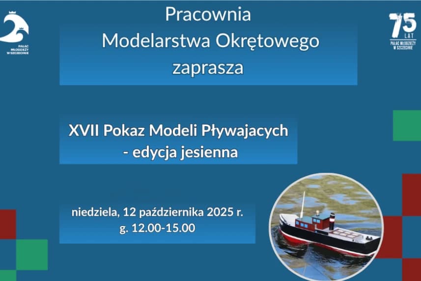 XVII Pokaz Modeli Pływających. Edycja jesienna Grafika informacyjna