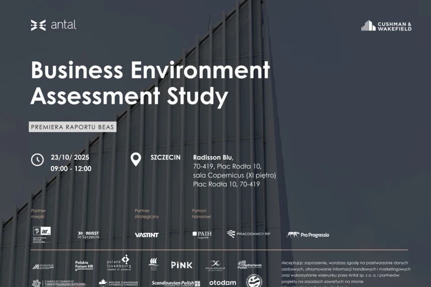 Nowa edycja badania BEAS. Poznaj potencjał inwestycyjny Szczecina Zaproszenie na wydarzenie Business Environment Assessment Study