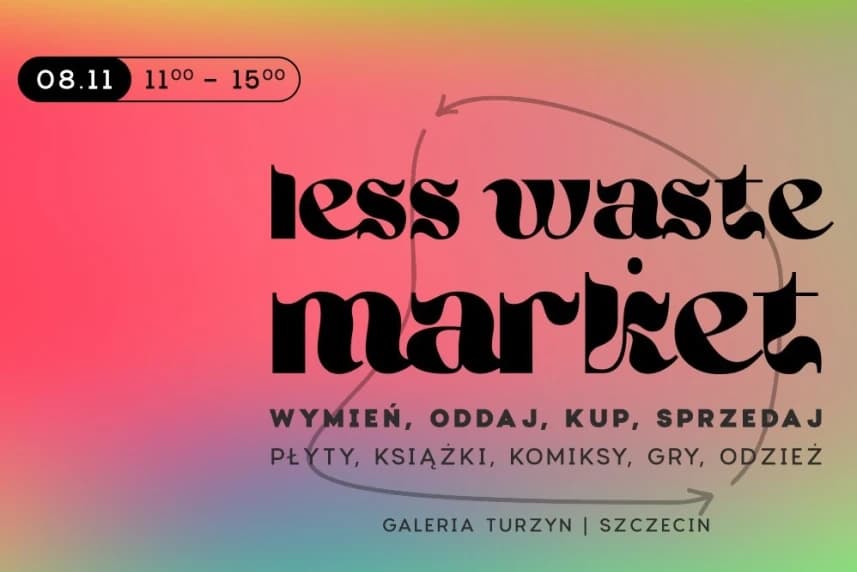 Zbliża się 36 już edycja Less Waste Market Grafika ilustracyjna