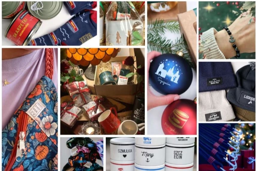 Lokalni twórcy na świątecznym jarmarku Grafika ilustracyjna