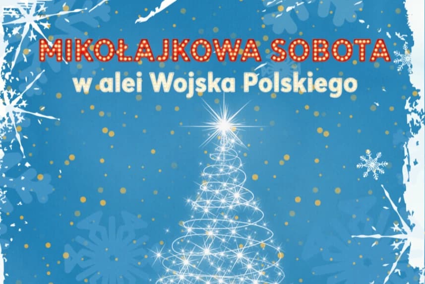 Mikołajkowa sobota w alei Wojska Polskiego grafika ilustracyjna