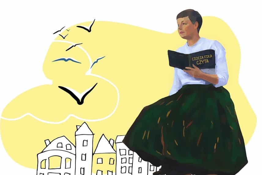 Spacer literacki z Małgorzatą Narożną Grafika ilustracyjna