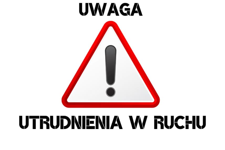 Utrudnienia w ruchu drogowym. Noworoczny Rajd Rowerowy Grafika ilustracyjna