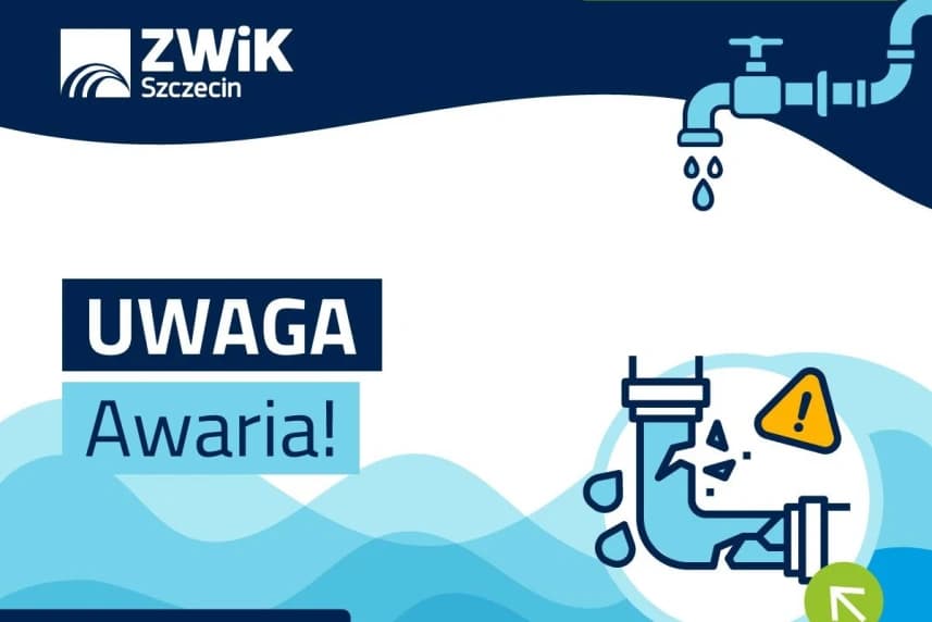 ZWIK: Awaria na ulicy Kusocińskiego Grafika ilustracyjna