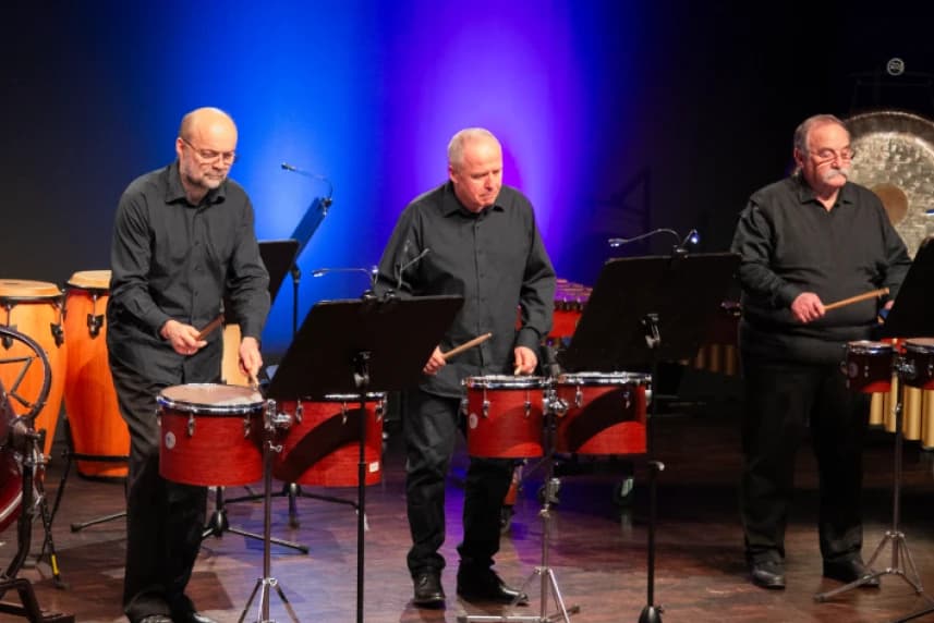 Nuda w czasie ferii zimowych? Nie w Filharmonii! Perkusiści Orkiestry Filharmonii w Szczecinie.