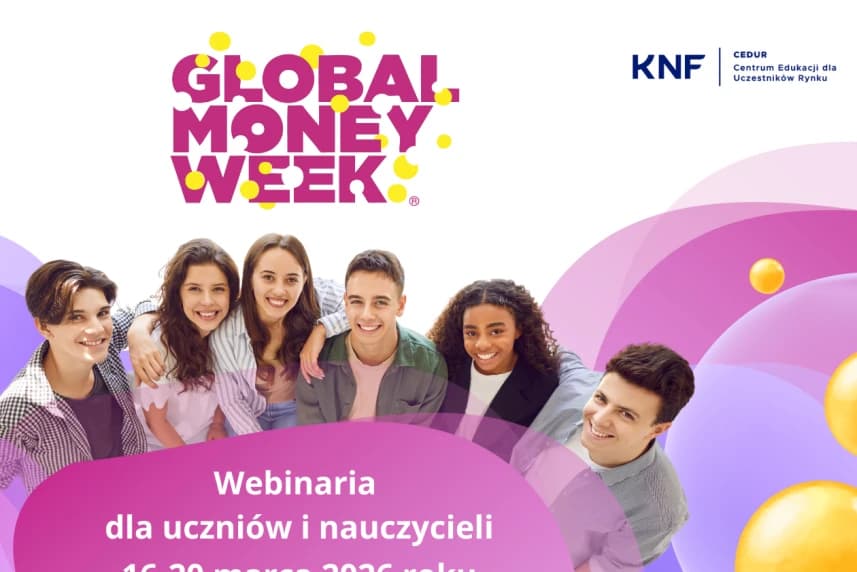 Global Money Week 2026, 16-22 marca 2026. Zaproszenie do udziału w kampanii Grafika ilustracyjna