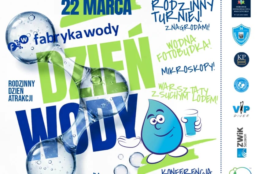 Światowy Dzień Wody w Fabryce Wody. Edukacja, eksperymenty i atrakcje dla całej rodziny Grafika ilustracyjna