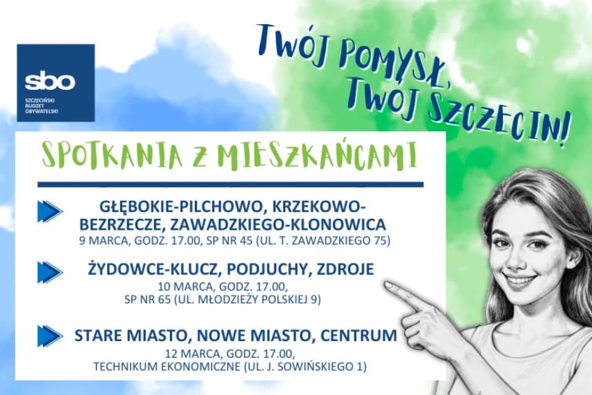 SBO 2027: 14 spotkań z mieszkańcami Szczecina 9 marca br. wystartuje nabór projektów SBO. W jego trakcie odbędzie się 14 spotkań z mieszkańcami. Pierwsze trzy z nich już w przyszłym tygodniu!