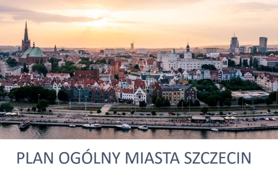 Plan ogólny dla Szczecina: Przed nami spotkanie Panorama Szczecina. Widok znad Odry.