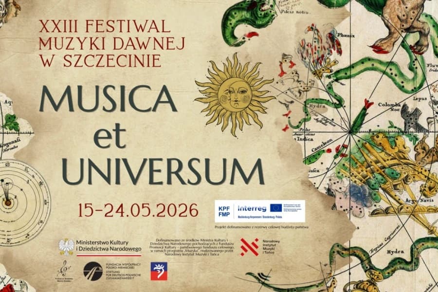 Musica et Universum. XXIII Festiwal Muzyki Dawnej w Szczecinie. Kalendarz koncertów Grafika ilustracyjna