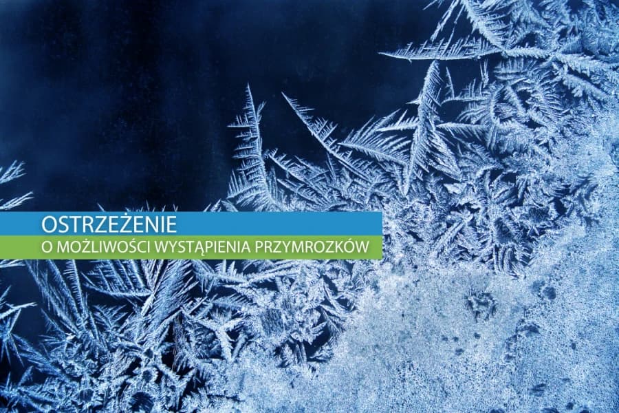 Ostrzeżenie meteorologiczne I stopnia o przymrozkach Grafika ilustracyjna