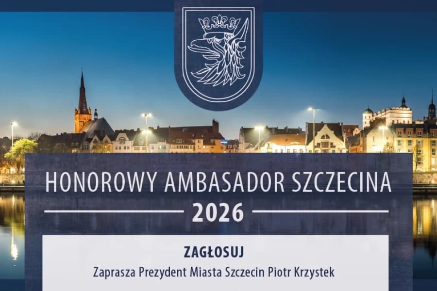 Ambasador Honorowy 2026. Ostatnia szansa na zgłoszenia Tylko do końca maja trwa przyjmowanie zgłoszeń w ramach tegorocznej edycji honorowego tytułu „Ambasador Szczecina”.