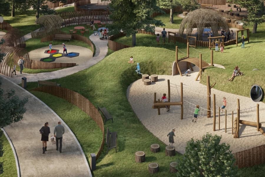 Jeszcze więcej parków dla Szczecinian Park Pomorzański. Wizualizacja