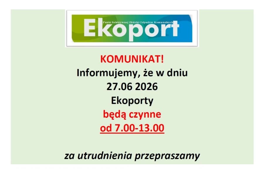 Czasowe zmiany w pracy Ekoportów Czasowe zmiany w pracy Ekoportów