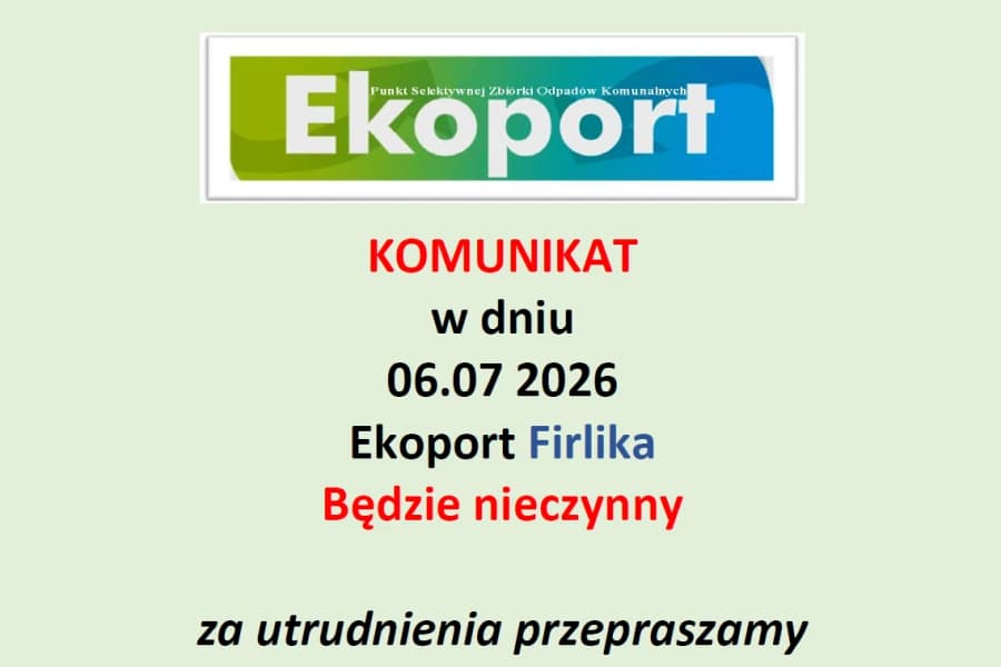 Ekoport przy ul. Firlika będzie nieczynny Ekoport przy ul. Firlika będzie nieczynny