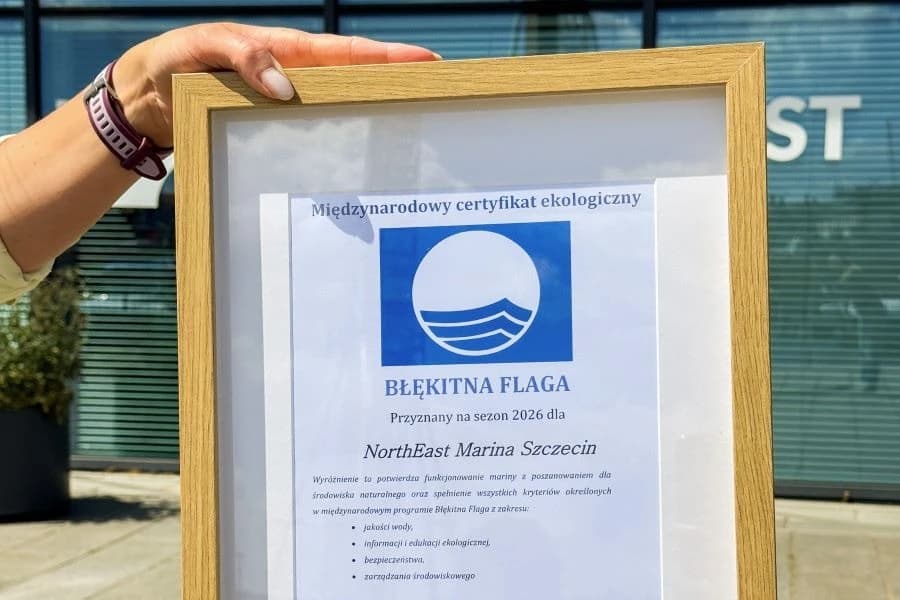 Szczecińska marina w elitarnym gronie. Zdobyła międzynarodowy certyfikat Blue Flag Błękitna Flaga - Międzynarodowy certyfikat ekologiczny