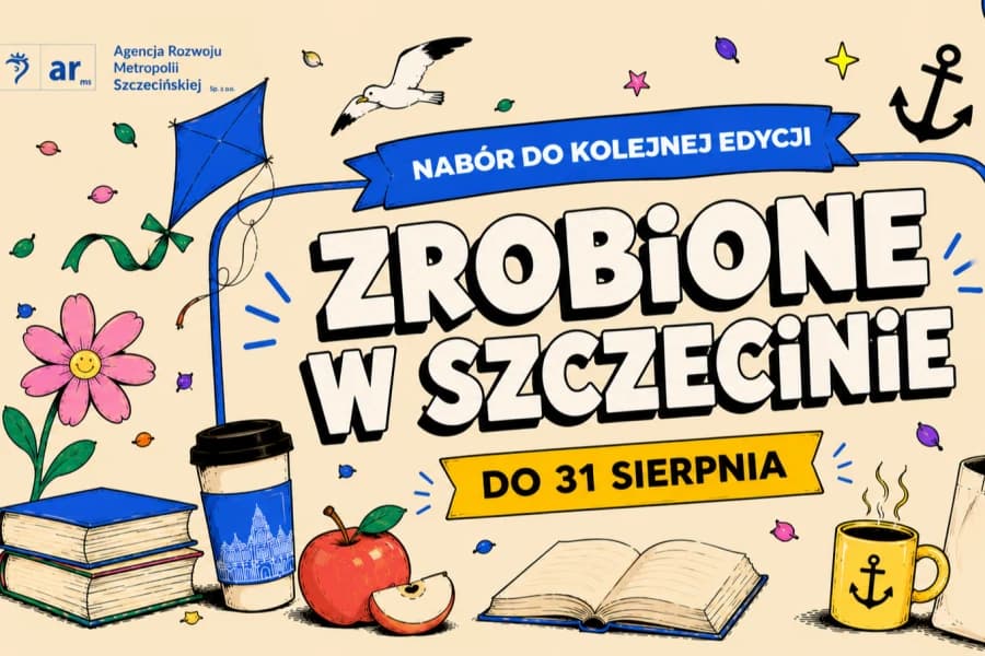 Zrobione w Szczecinie. Grafika ilustracyjna