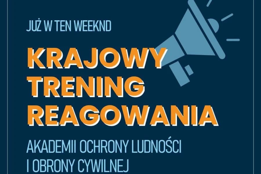 Krajowy trening reagowania na sygnały alarmowe. Czego będzie można się nauczyć? Krajowy trening reagowania na sygnały alarmowe. Grafika ilustracyjna