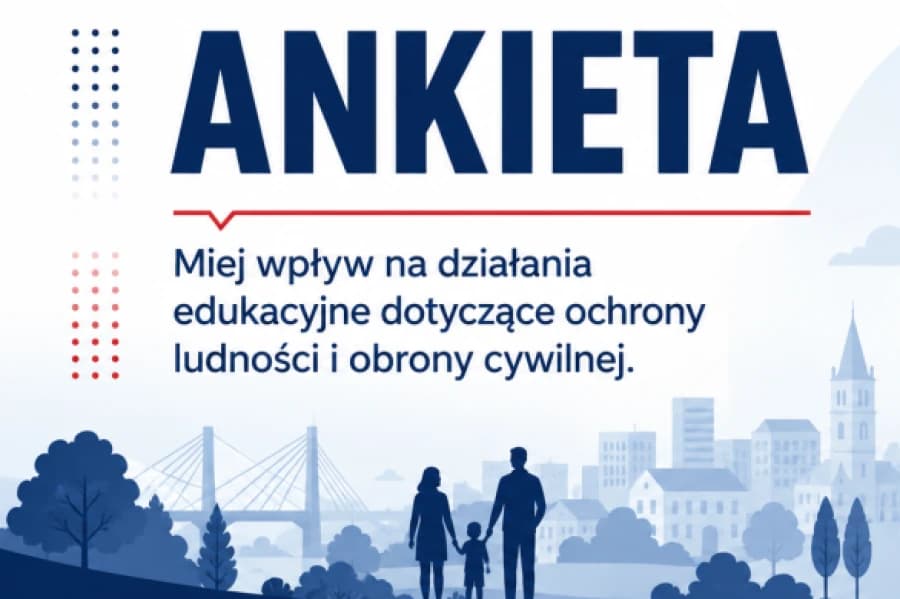 Ankieta dla mieszkańców Szczecina. Miasto bada potrzeby dotyczące gotowości cywilnej Grafika ilustracyjna