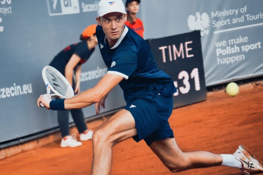 Wielka walka Filipa Pieczonki w Szczecinie. Polak przegrał po niemal trzech godzinach Filip Pieczonka o krok od kolejnej sensacji… (Materiały prasowe Invest in Szczecin Open Filip Pieczonka)
