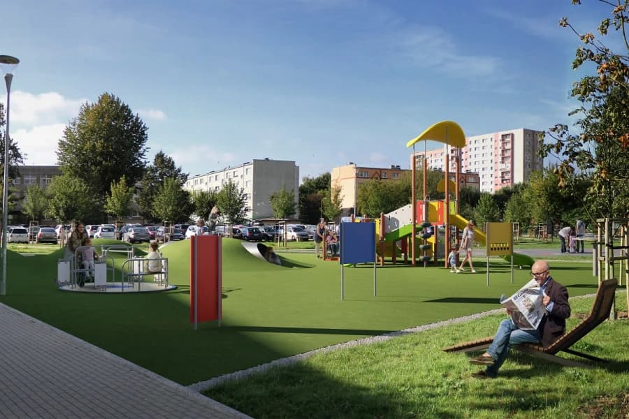 Park na Zawadzkiego przejdzie dużą zmianę. Będą nowe place zabaw i trasa rowerowa Park na Osiedlu Zawadzkiego zyska nowe atrakcje