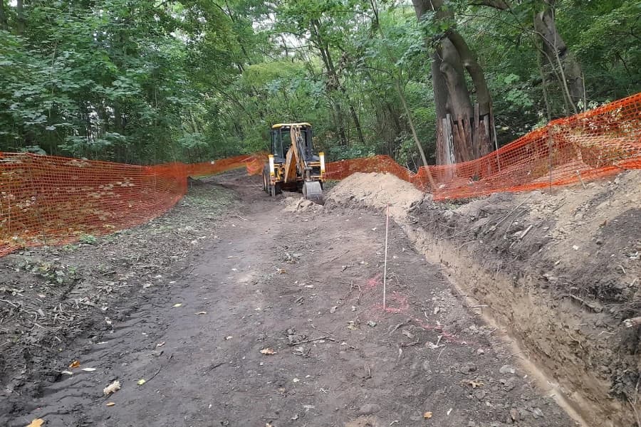 Nowa trasa piesza w Szczecinie. 238 metrów połączy Żelechową z Golęcinem-Gocławiem Budowa nowej trasy spacerowej na Północy.