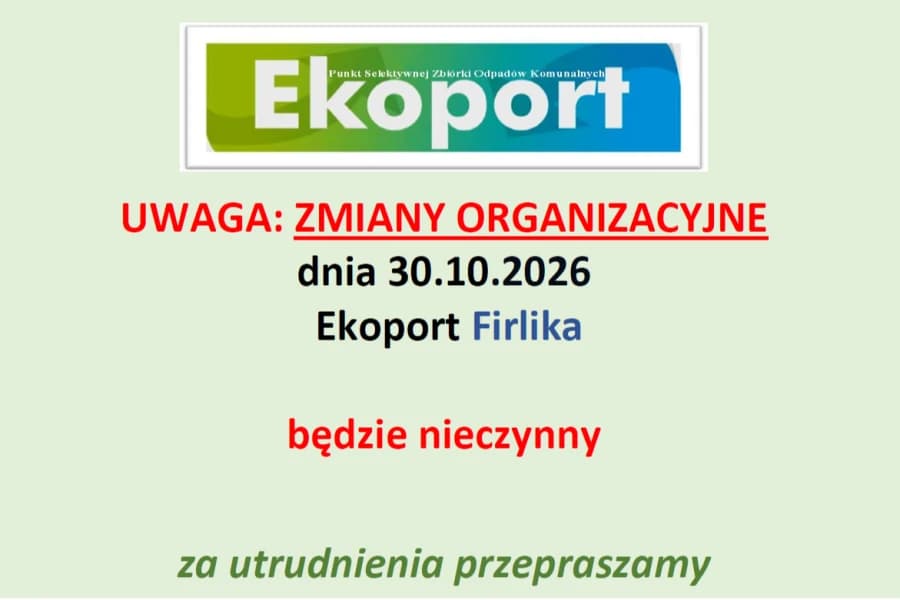 Ekoport przy ul. Firlika będzie nieczynny Ekoport przy ul. Firlika będzie nieczynny