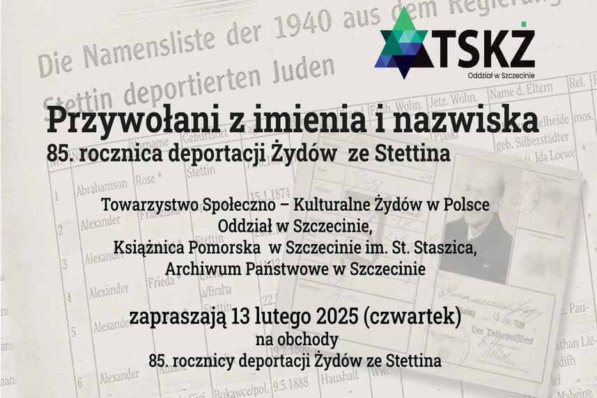 85. rocznica deportacji Żydów ze Szczecina – spotkanie