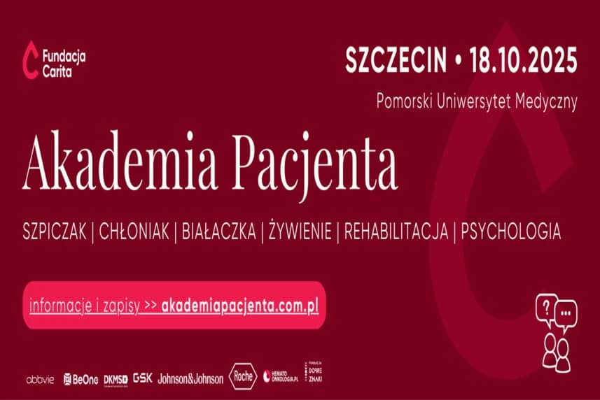 Razem przeciw nowotworom krwi. Akademia Pacjenta w Szczecinie!