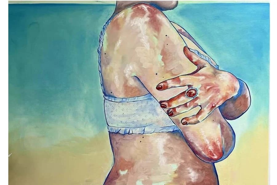 Zofia Opowicz – Körper, Meer, Muschel – Malerei Zofia Opowicz – Körper, Meer, Muschel – Malerei